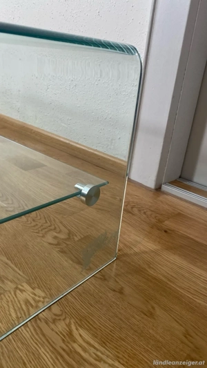 Glastisch mit Ablage Bild 3