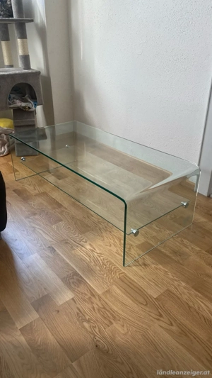 Glastisch mit Ablage Bild 5