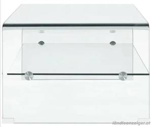 Glastisch mit Ablage Bild 2