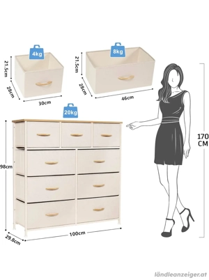 kommode mit schubladen aus stoff 