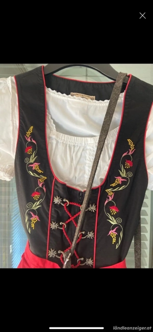 Dirndl in Schwarz   Rot Bild 4