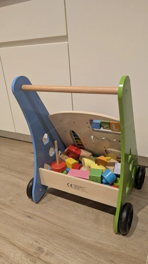 Lauflernwagen Lauflernhilfe Holz TOP ZUSTAND wie neu Bild 2
