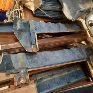 2 Velux Dachschrägenfenster Holz  2-Fachverglasung, 140x70 cm, mit Abdeckung aus Kupferblech Bild 3