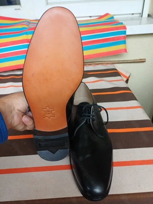 Lederhalbschuhe schwarz  Bild 2