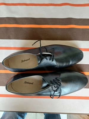 Lederhalbschuhe schwarz  Bild 3