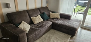 Echtleder Couch braun