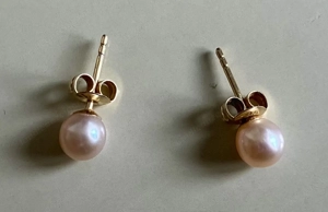 Perlen Ohrstecker 1,5 Gr. 585-er Gelbgold  Bild 2