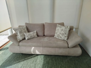 Ledercouch, hellgrau Alcantara, in Top Zustand Bild 2