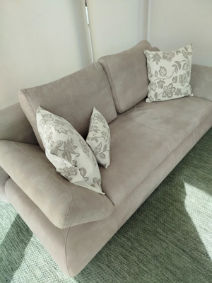 Ledercouch, hellgrau Alcantara, in Top Zustand