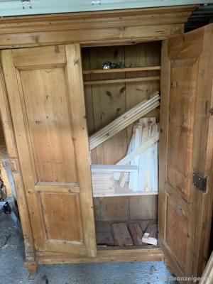 Wunderschöner alter Massivholz-Kasten (Original-Antiquität) zu verkaufen Bild 5