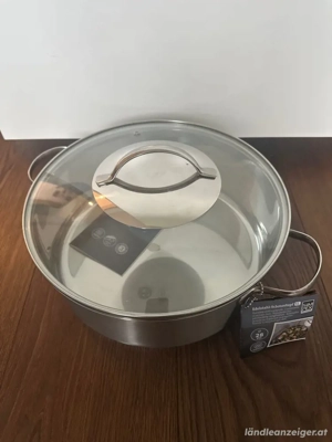 Edelstahltopf mit Deckel - NEU Bild 2