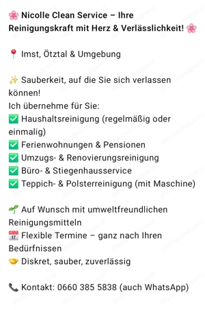 Reinigungskraft - Nicolle clean Service