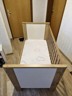 Babybett Gitterbett Kinderbett 140x70 cm Bild 3