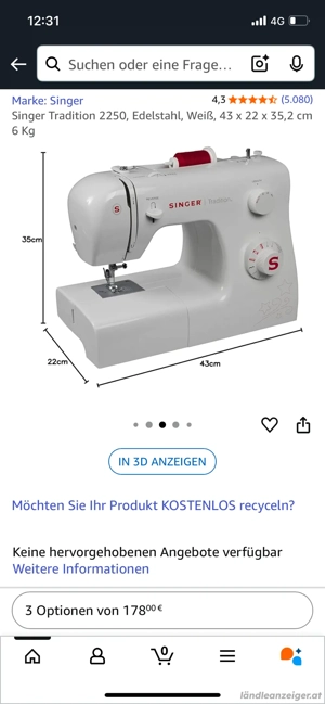 Nähmaschiene Singer Bild 4