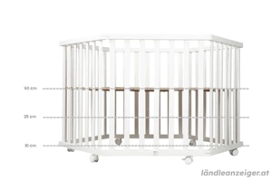 Laufgitter, Gehschule 6-eckig weiß inkl. Einlage 120 x 120cm Bild 3