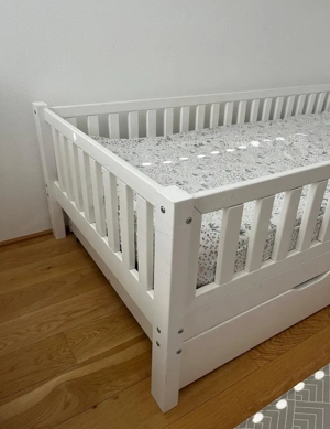 Weißes Kinderbett 90x190cm Bild 4