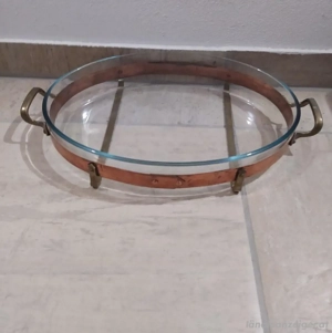 Auflaufform Glas Kupfer