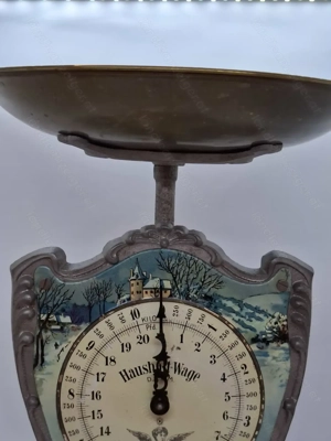 Antik Teller Waage Jugendstil alt um 1900 Sammlerstück  Bild 2