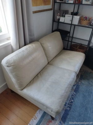 sofa leder beige-2 Teile 
