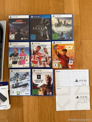 Playstation Sony PS 5 Disc Konsole inkl. 2 TB SSD + 8 Spiele + 2 Sony Controller Bild 5