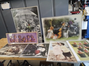 Puzzlebilder-, gemalte Bilderrahmen + leere Bilderrahmen 