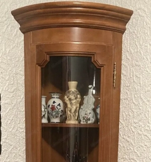 Biedermeier Vitrine Eckschrank Stil Eckvitrine Nussbaum Barock Empire Stilmöbel Louis XV Landhaus Em Bild 2