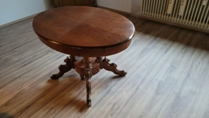 Gründerzeit Esstisch Nussbaum Tisch um 1880 Bild 2