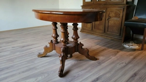 Gründerzeit Esstisch Nussbaum Tisch um 1880 Bild 6