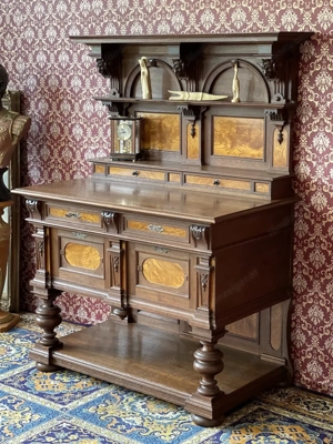 Gründerzeit Kommode Anrichte Schrank Nussbaum Bild 3