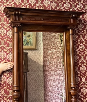 Gründerzeit Garderobe Spiegel Nussbaum Diele Flur ANTIK Barock Vintage Massivholz  Bild 4