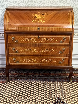 Barock Sekretär Biedermeier Kirschbaum Louis XV Empire STILMÖBEL mit Intarsien  Bild 8