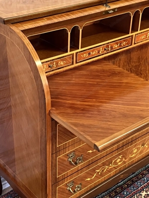 Barock Sekretär Biedermeier Kirschbaum Louis XV Empire STILMÖBEL mit Intarsien  Bild 5