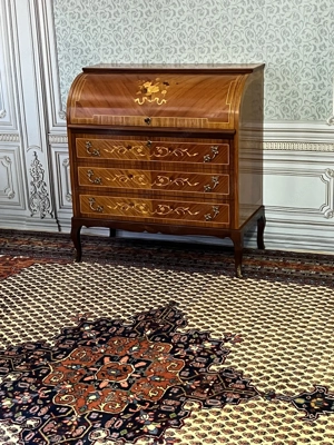 Barock Sekretär Biedermeier Kirschbaum Louis XV Empire STILMÖBEL mit Intarsien  Bild 10