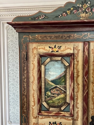 Barock Schrank Bauernschrank Landhaus Kleiderschrank Dielenschrank Kasten Bild 3