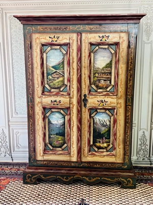 Barock Schrank Bauernschrank Landhaus Kleiderschrank Dielenschrank Kasten Bild 10