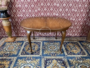 Barock Esstisch Tisch Esszimmertisch Stühle Chippendale Vintage  Nussbaum Bild 10