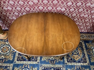 Barock Esstisch Tisch Esszimmertisch Stühle Chippendale Vintage  Nussbaum Bild 5