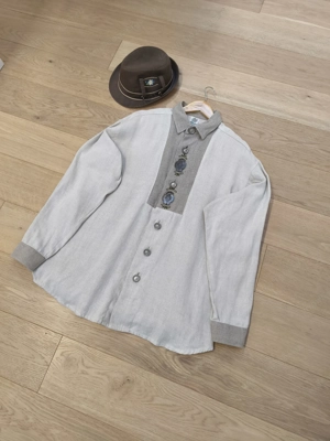 Neuwertiges Trachtenhemd   handgefertigt in Österreich (Größe 43) Bild 2