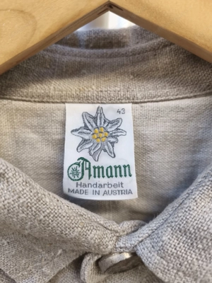 Neuwertiges Trachtenhemd   handgefertigt in Österreich (Größe 43) Bild 4