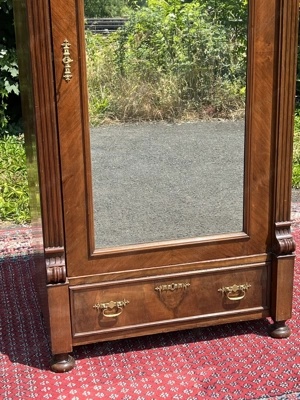 Gründerzeit Schrank Bauernschrank Spiegelschrank Bauernmöbel Barock Nussbaum Dielenschrank Kasten Bild 7