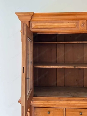 Biedermeier Sekretär Gründerzeit Kirschbaum Vitrine Bild 5