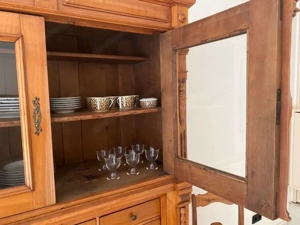 Biedermeier Sekretär Gründerzeit Kirschbaum Vitrine Bild 3