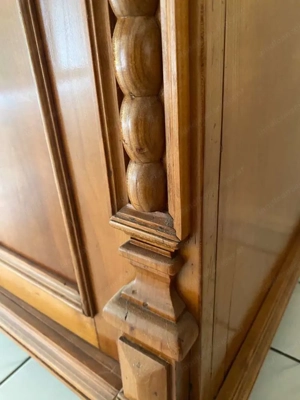 Biedermeier Sekretär Gründerzeit Kirschbaum Vitrine Bild 9