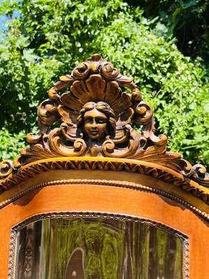 Barock Vitrine Louis XV Empire Schrank Bild 9