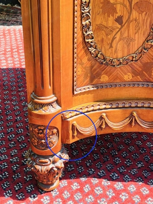 Barock Vitrine Louis XV Empire Schrank Bild 10