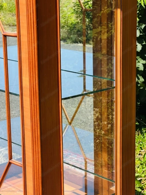 Biedermeier Vitrine England Eibe Heldense Bild 7