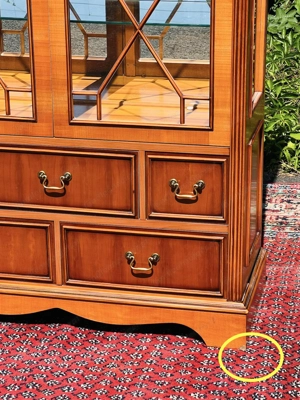 Biedermeier Vitrine England Eibe Heldense Bild 10