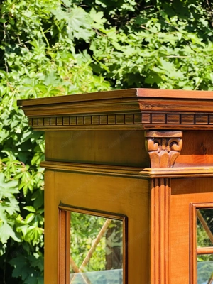Biedermeier Vitrine England Eibe Heldense Bild 9