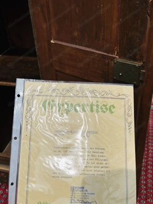 Biedermeier Schrank Bauernschrank bemalt Barock Gründerzeit antik Bauernmöbel Kasten Bild 11