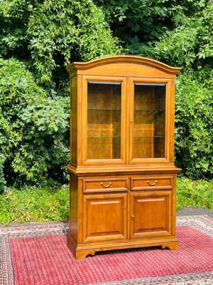  Biedermeier Vitrine Buffet Schrank Barock Kirschbaum Landhaus Stilmöbel Schrank Bauernmöbel Bild 9